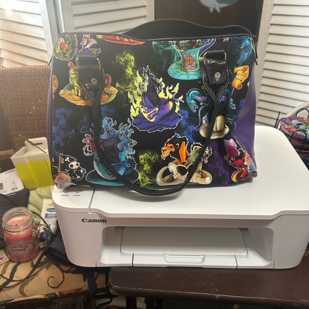 Colorful Women's Bag with Black Accents